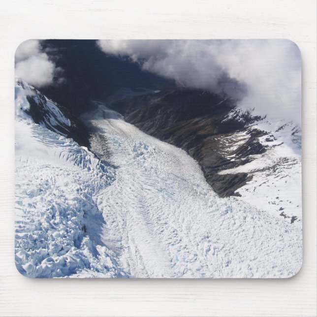 Franz Josef Glacier Aerial View, New Zealand Mouse Pad (Front)
