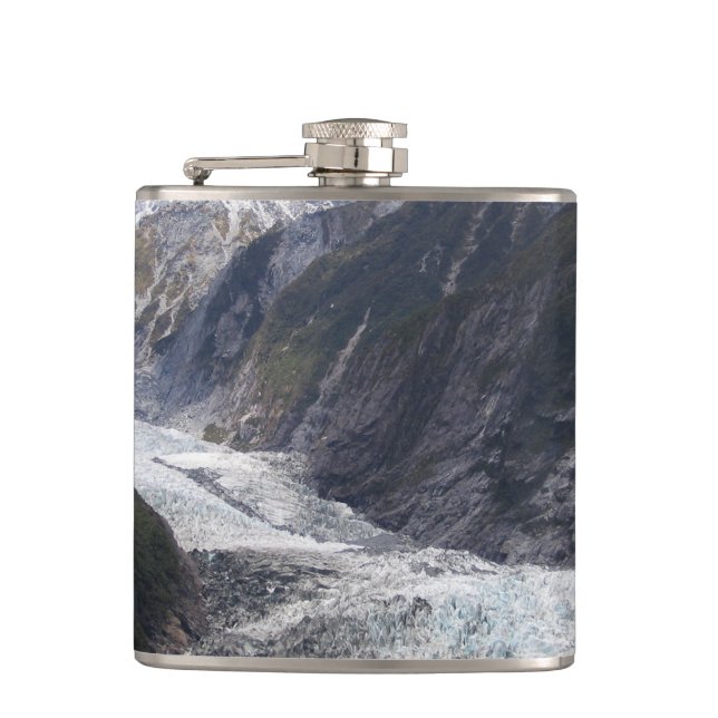 Franz Josef Glacier, New Zealand Hip Flask (Front)