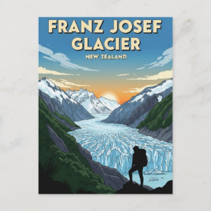Franz Josef Glacier New Zealand Travel Postcard