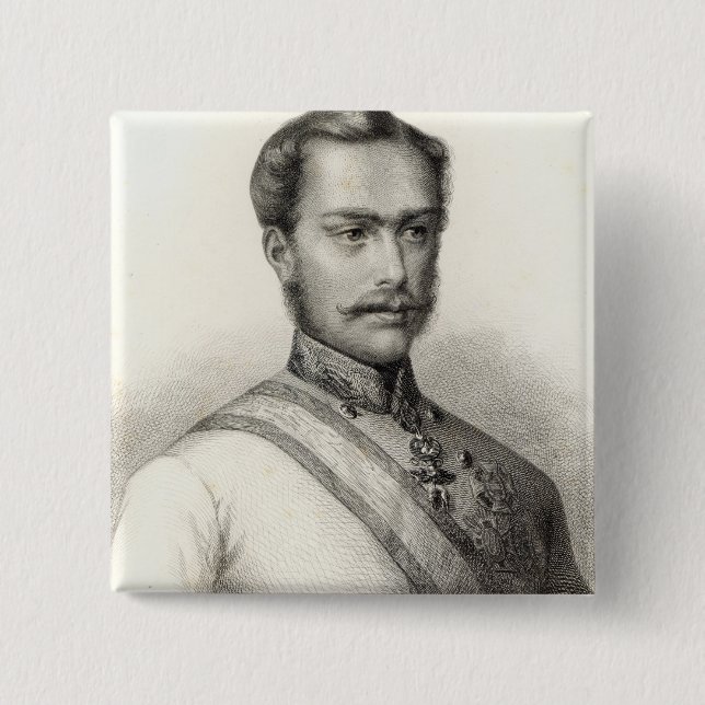 Franz Joseph I, Emperor of Austria 2 Inch Square Button (Front)