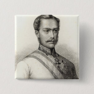 Franz Joseph I, Emperor of Austria 2 Inch Square Button