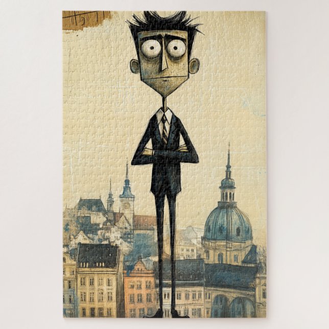 Franz Kafka Prague Czech Republic Jigsaw Puzzle (Vertical)