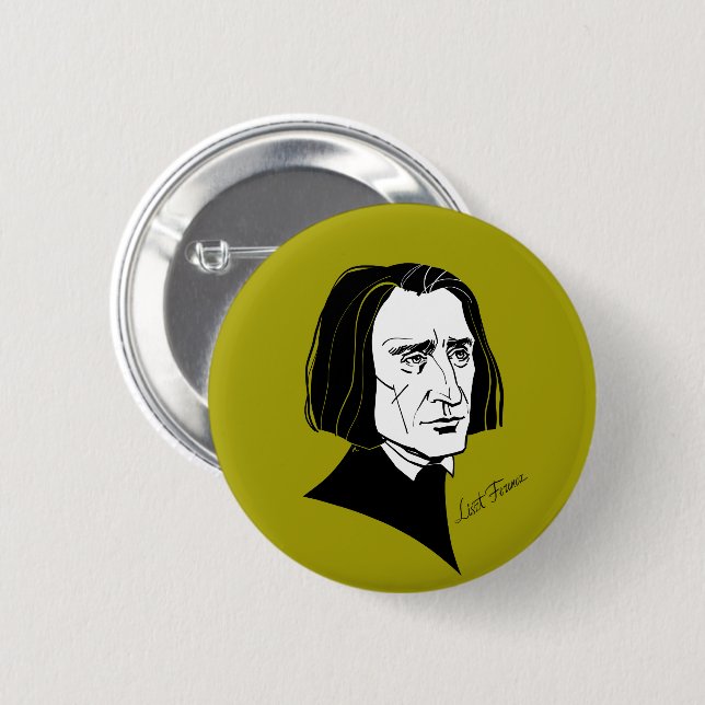 Franz Liszt 2 Inch Round Button (Front & Back)