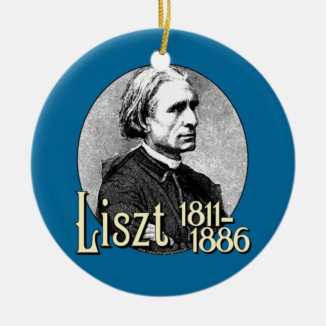 Franz Liszt Ceramic Ornament (Front)