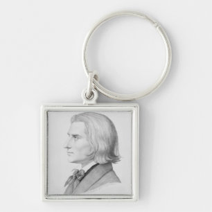 Franz Liszt, engraved by Gonzenbach Keychain
