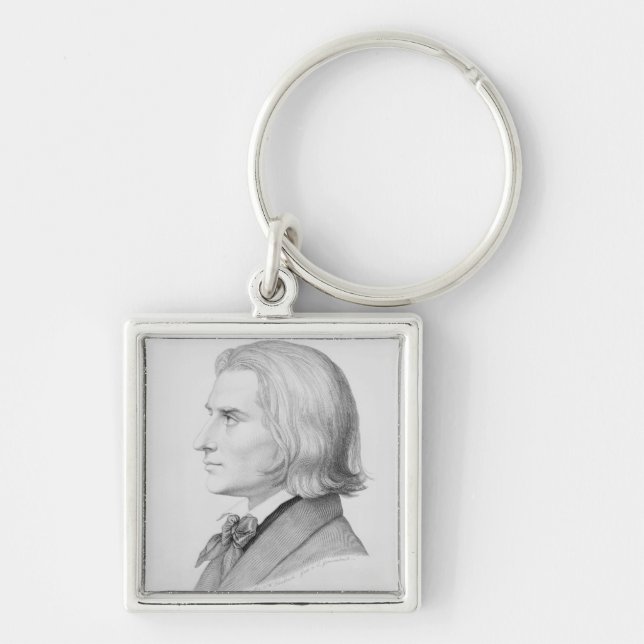 Franz Liszt, engraved by Gonzenbach Keychain (Front)