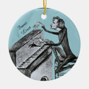 Franz Liszt Unique Sketch by Maurice Sand 1837 Ceramic Ornament