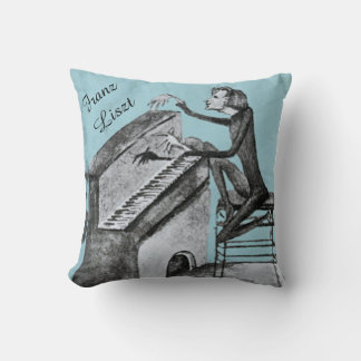 Franz Liszt Unique Sketch by Maurice Sand 1837 Throw Pillow