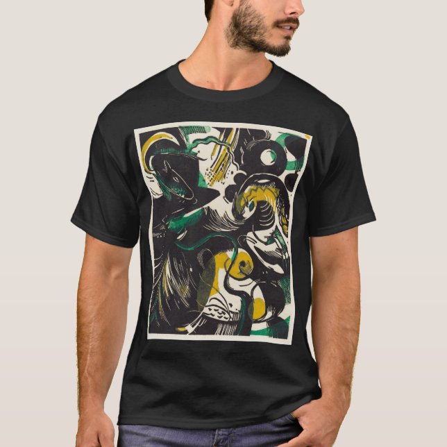 Franz Marc Abstract Genesis II Expressionism Art T-Shirt (Front)