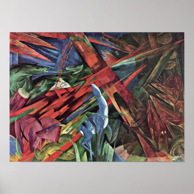 Franz Marc - animal fates Poster (Front)