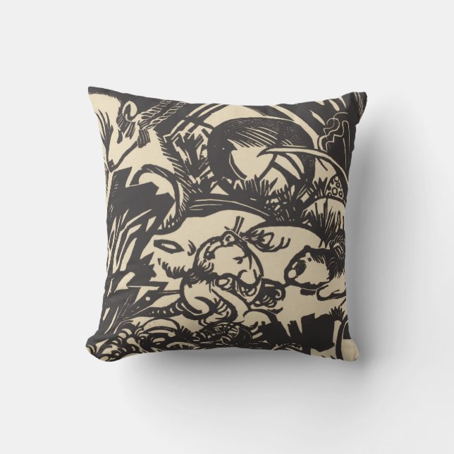 Franz Marc | Animal Legend Tierlegende Throw Pillow (Front)