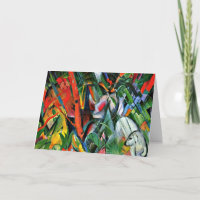 Franz Marc art: In the Rain, famous painting,