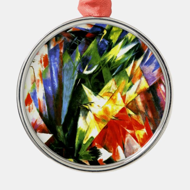 Franz Marc: Birds - Cubism art by Franz Marc Metal Ornament (Front)