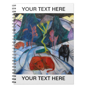 Franz Marc Bison in Winter Personalized Notebook