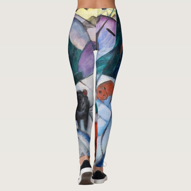 Franz Marc Bison in Winter (red bison) Women's  Leggings (Back)