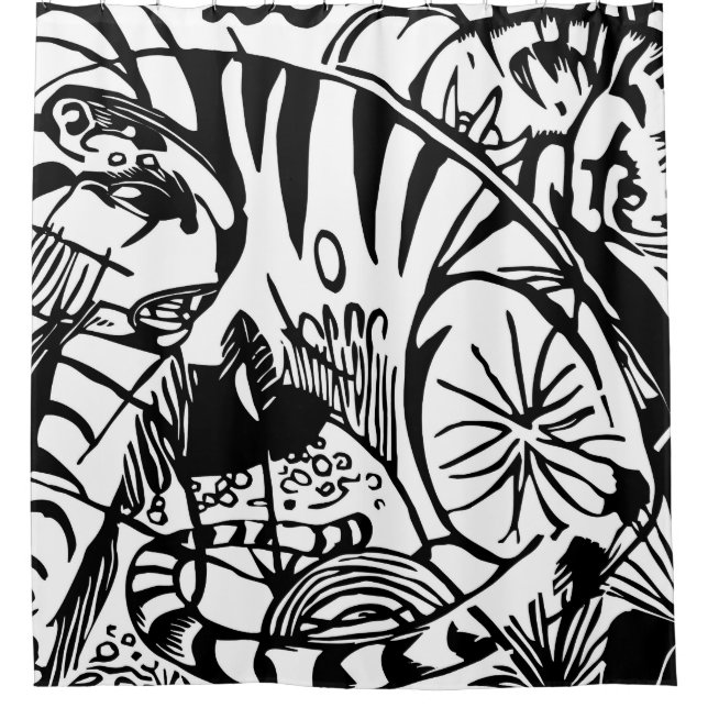 Franz Marc - Black and White Tiger - Abstract Art (Front)
