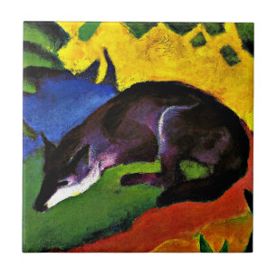 Franz Marc - Blue Fox, Tile