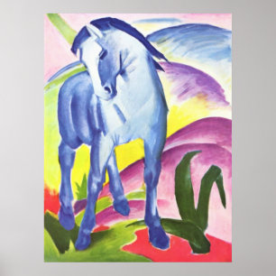 Franz Marc - Blue Horse I 1911 Equine Equestrian Poster