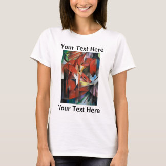 Franz Marc Célèbre Peinture Le T-Shirt Foxes