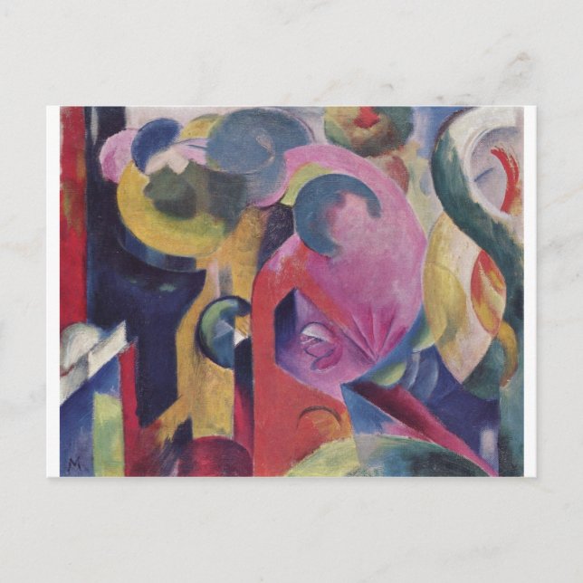 Franz Marc - Composition III 1914 Canvas Abstract Postcard (Front)