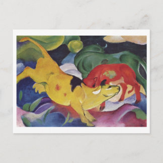 Franz Marc - Cows Red Green Yellow 1912 Cow Canvas Postcard