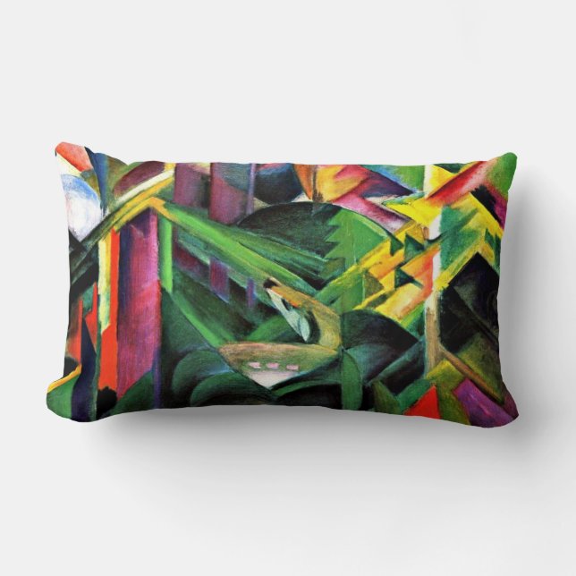 Franz Marc: Deer in a Monastery Garden Lumbar Pillow (Front)