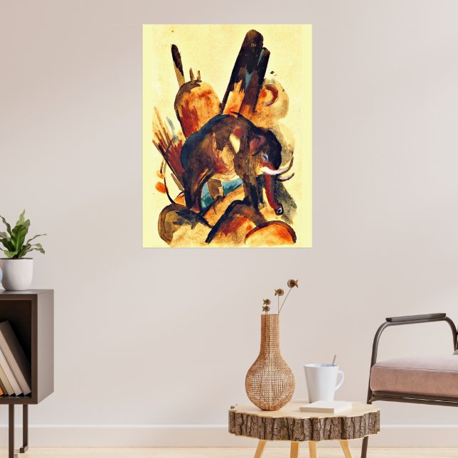 Franz Marc - Elephant Poster (Living Room 3)