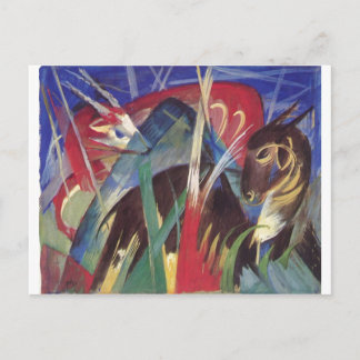 Franz Marc - Fabeltiere I 1913 Horse Abstract Postcard