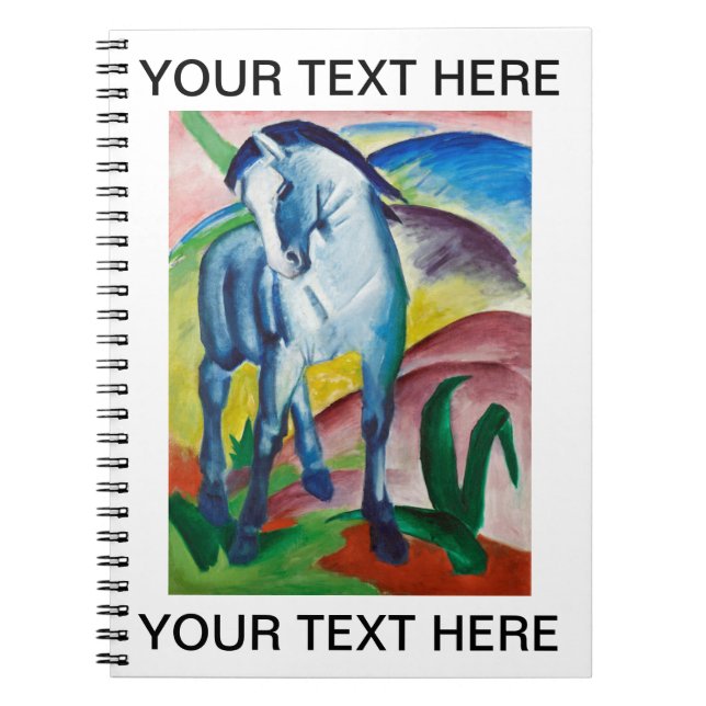 Franz Marc Famous Painting Blue Horse Personalized Notebook (Front)
