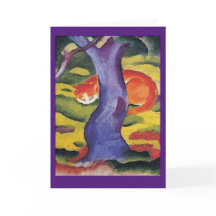 Franz Marc, Fine Art, Cat Hiding Behind a Tree, 