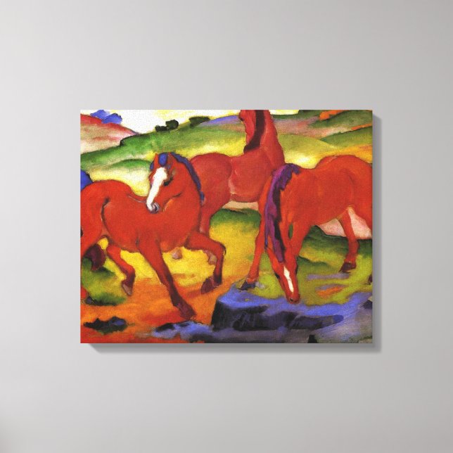 Franz Marc Grazing Horses Canvas Print (Front)