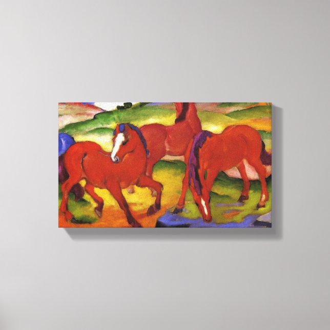 Franz Marc Grazing Horses Canvas Print (Front)
