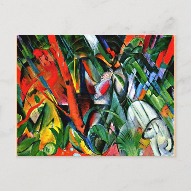 Franz Marc - In the Rain - 1912 Postcard (Front)