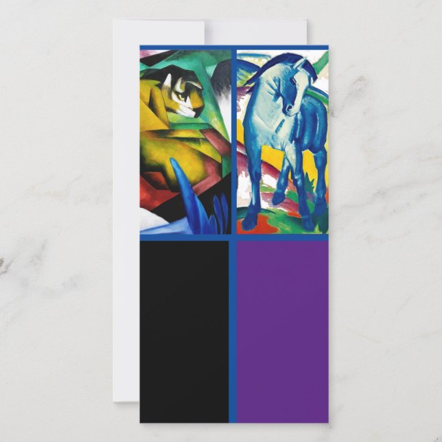 Franz Marc, Le Cheval Bleu, Carte Signet Art (Devant)