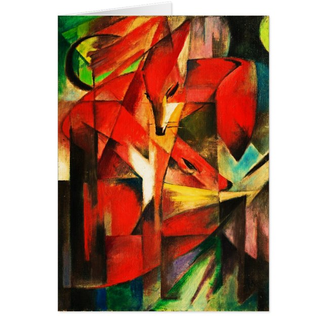 Franz Marc Les Renards Red Fox Art Moderne Peintur (Devant)