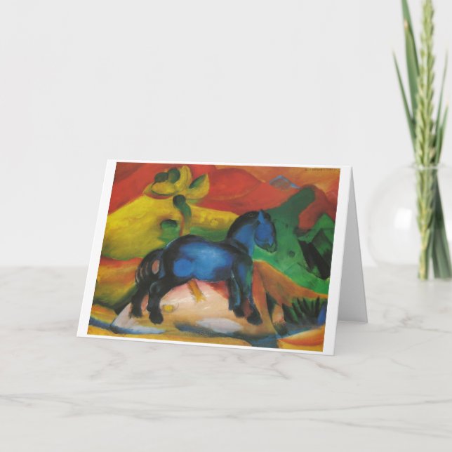 Franz Marc - Little Blue Horse 1912 Oil Canvas Card (Front)