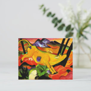 Franz Marc painting, The Yellow Cow Postcard