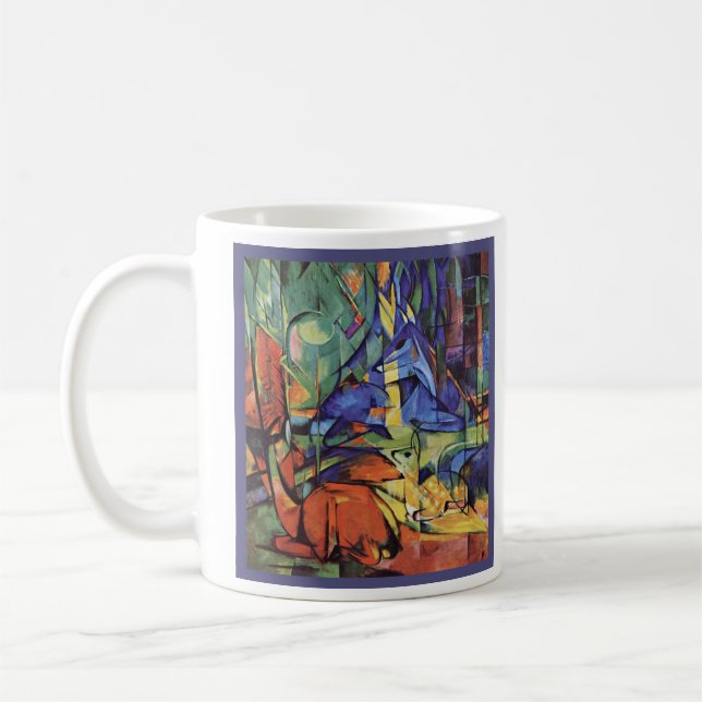 Franz Marc - Roe Doe in Forest - Expressionist Coffee Mug (Left)