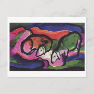 Franz Marc - Sheep 1912 Canvas Ewe Ram Wool Easter Holiday Postcard