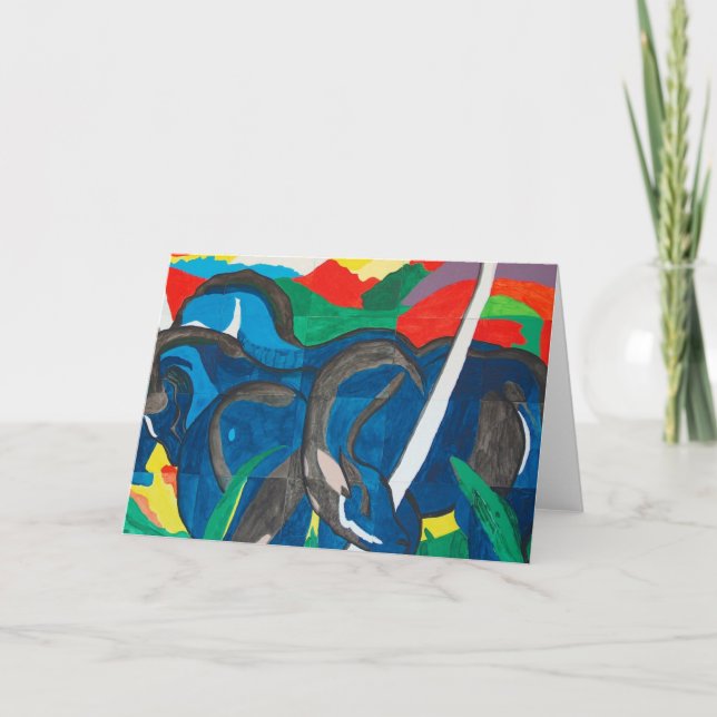 Franz Marc - The Blue Horse Holiday Card (Front)