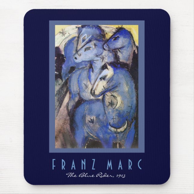Franz Marc - The Blue Rider - Expressionist Art Mouse Pad (Front)