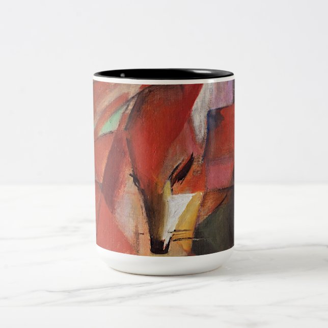 Franz Marc - The Foxes, 1913 Two-Tone Coffee Mug (Center)