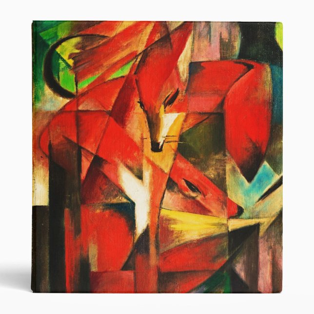 Franz Marc The Foxes Red Fox Modern Art Painting Binder (Front)