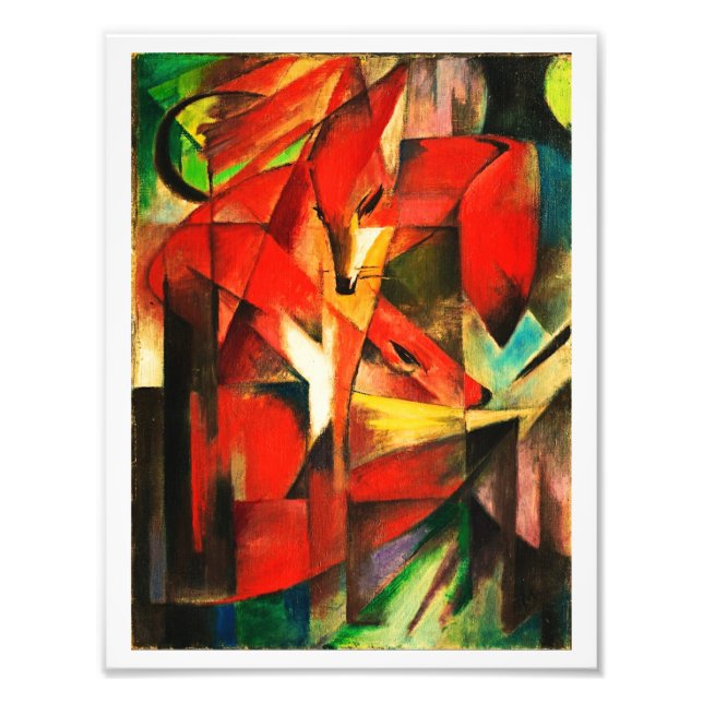 Franz Marc The Foxes Red Fox Modern Art Painting Photo Print (Front)