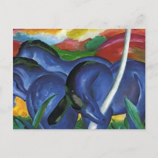 Franz Marc- The Large Blue Horses Postcard (Front)