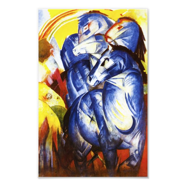 Franz Marc The Tower of Blue Horses Print (Front)