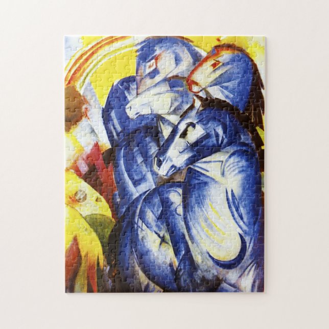 Franz Marc The Tower of Blue Horses Puzzle (Vertical)
