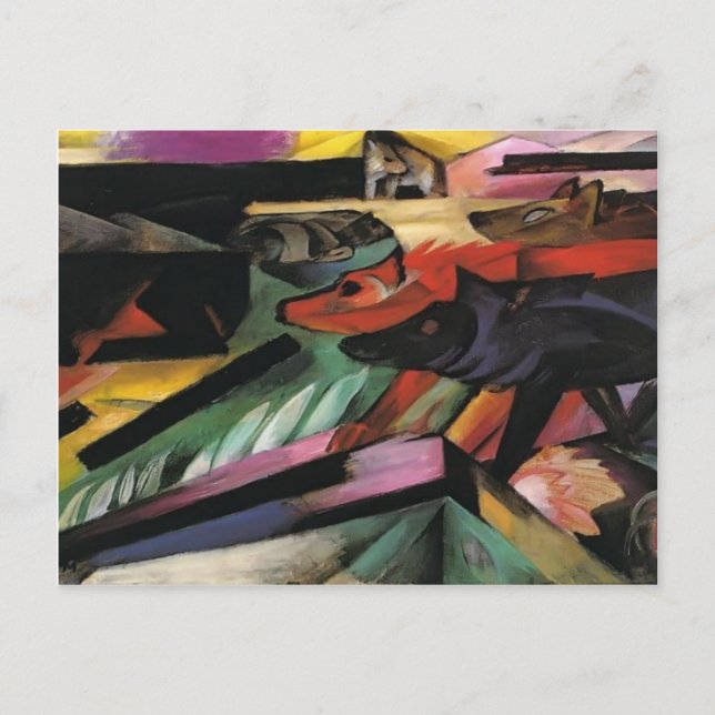 Franz Marc- The Wolves (Balkan War) Postcard (Front)