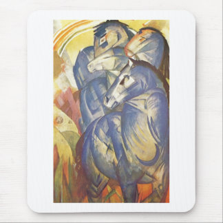 Franz Marc - Tower of Blue Horses 1913 Equestrian Mouse Pad