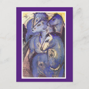 Franz Marc, Tower of Blue Horses, Fine Art, Postcard